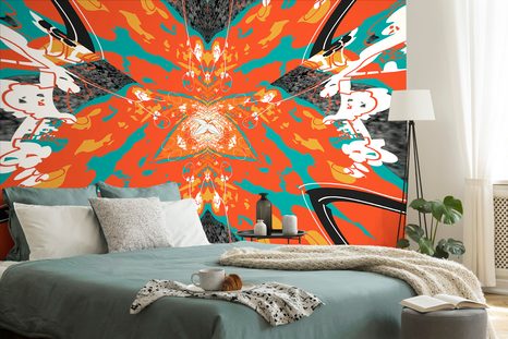 SAMOLEPÍCÍ TAPETA ABSTRAKCE HVĚZDY - SAMOLEPÍCÍ TAPETY - TAPETY