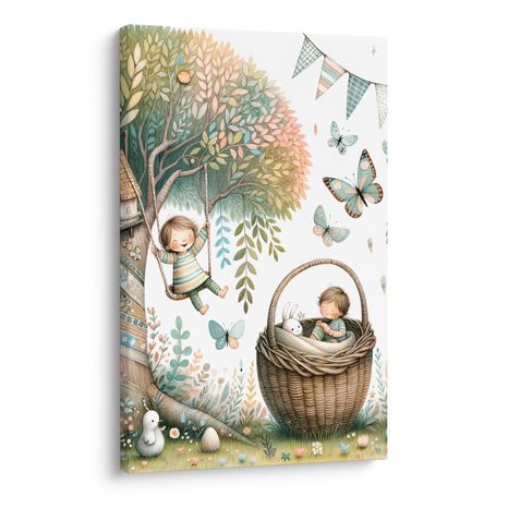 OBRAZ DĚTSKÝ DEN MEZI STROMY A MOTÝLY - CHILDREN'S PICTURES OF FAIRY-TALE CREATURES - PICTURES