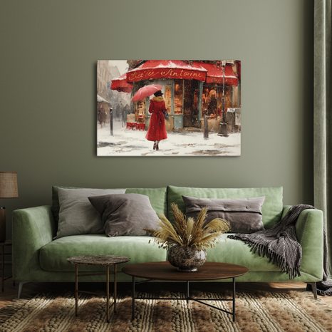 OBRAZ VÁNOČNÍ PROCHÁZKA MĚSTEM - VÁNOČNÍ A ZIMNÍ OBRAZY - OBRAZY