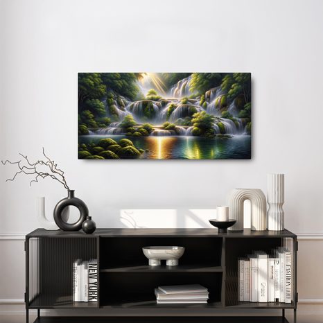 OBRAZ TŘPYTÍCÍ SE VODOPÁDY - OBRAZY VODOPÁD - OBRAZY