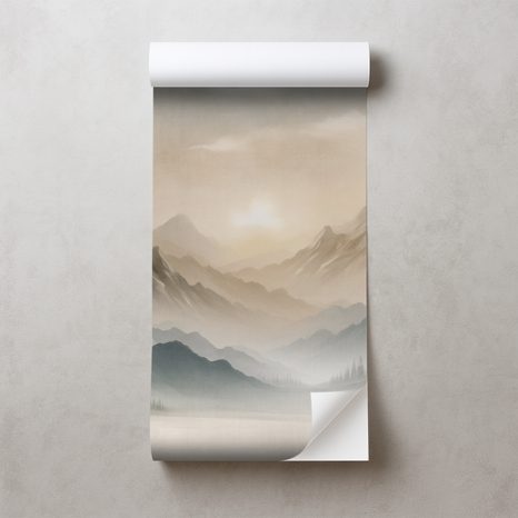 SAMOLEPÍCÍ TAPETA MLŽNÉ HORSKÉ PANORAMA - TAPETY HORY - TAPETY