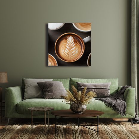 OBRAZ ŠÁLKY KÁVY V DETAILU - OBRAZY JÍDLA A NÁPOJE - OBRAZY
