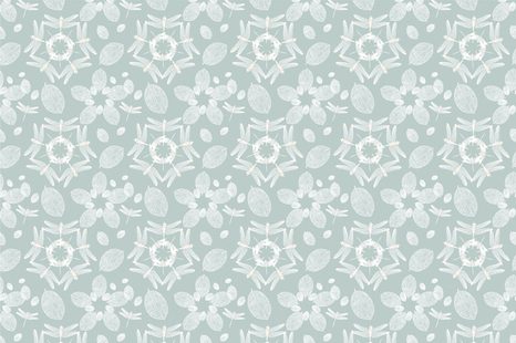 SAMOLEPÍCÍ TAPETA MODRÉ VÁŽKY V KRUHU MANDALY - SAMOLEPÍCÍ TAPETY - TAPETY