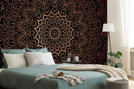 TAPETA VINTAGE MANDALA W STYLU INDYJSKIM - TAPETY FENG SHUI - TAPETY