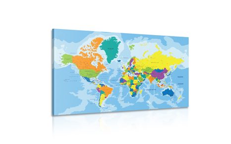 TABLOU HARTA LUMII COLORATĂ - TABLOURI CU HĂRȚI - TABLOURI