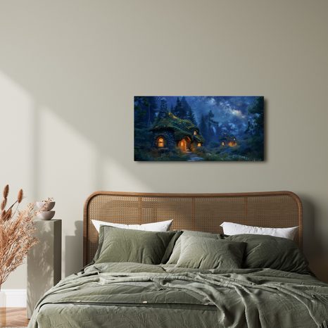 SLIKA BLAGDANSKA KUĆICA POD ZVIJEZDAMA - ŠARENE KUĆE - SLIKE