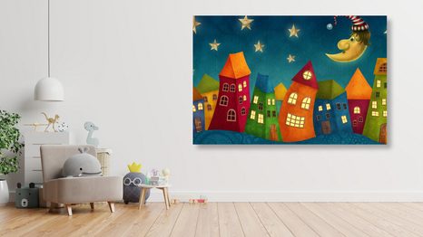 KÉP HOLD A HÁZAK FELETT - KÉPEK GYEREKEKNEK - KÉPEK