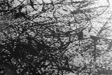 WANDBILD FRAU MIT ABSTRAKTEN ELEMENTEN - SCHWARZ-WEISSE BILDER - BILDER