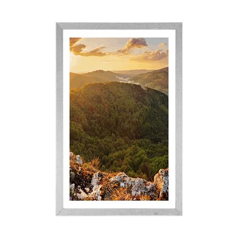 PLAKAT S PASPARTUOM STIJENE VRŠATECKÉ BRADLÁ U SLOVAČKOJ - PRIRODA - PLAKATI