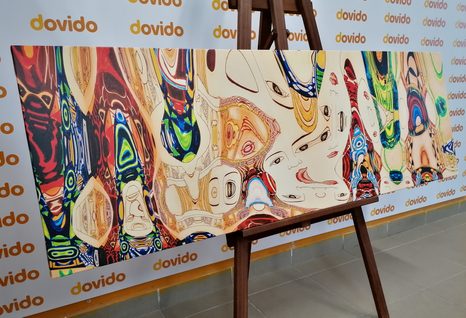 CANVAS PRINT MOTHER IN AN ABSTRACT DESIGN - ABSTRACT PICTURES - PICTURES