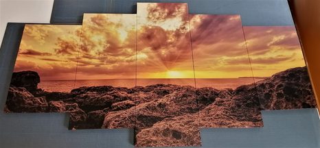 5-DÍLNÝ OBRAZ SKÁLY MOŘE - OBRAZY PŘÍRODY A KRAJINY - OBRAZY