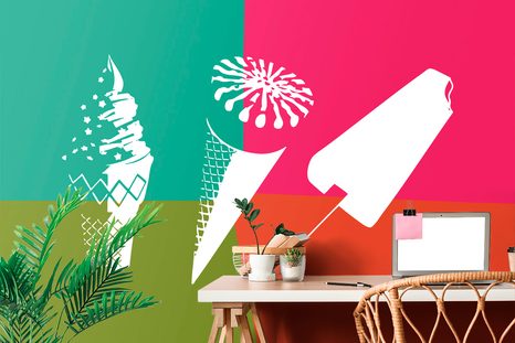 CARTA DA PARATI AUTOADESIVA – GELATO POP ART - CARTA DA PARATI AUTOADESIVE - CARTA DA PARATI