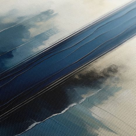 WANDBILD BERÜHRUNGEN DER WELLEN AM UNENDLICHEN HORIZONT - WANDBILDER ABSTRAKTE FORMEN - BILDER