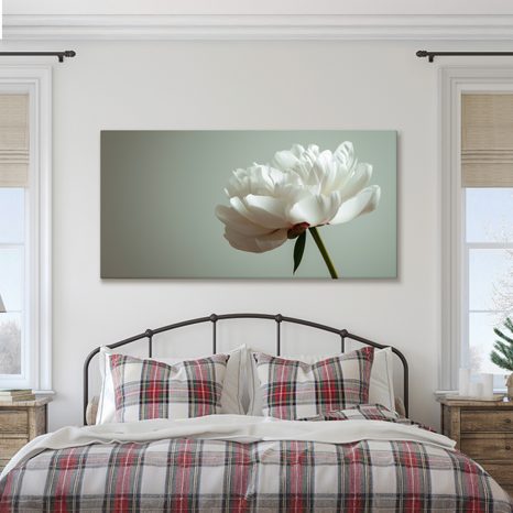 WANDBILD BLUMIGE ELEGANZ AUF WEISS - BILDER BLUMEN - BILDER