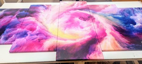 5 RÉSZES KÉP SZÍNES SPIRÁL - ABSZTRAKT KÉPEK - KÉPEK