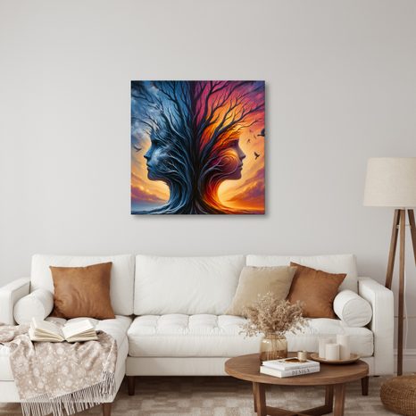 OBRAZ TVÁŘE V KORUNÁCH STROMŮ ŽIVOTA - OBRAZY STROMY ŽIVOTA - OBRAZY
