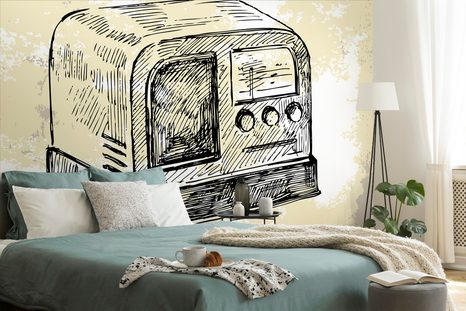 SELBSTKLEBENDE TAPETE RETRO-RADIO - SELBSTKLEBENDE TAPETEN - TAPETEN