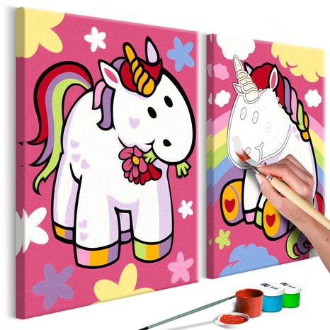 PICTURE PAINTING BY NUMBERS UNICORNS