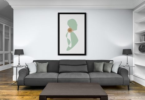 ΑΦΊΣΑ ΜΕ ΠΑΡΠΑΣΤΟΎ ΓΥΝΑΙΚΕΊΑ ΦΙΓΟΎΡΑ ΣΕ ΛΕΥΚΌ ΦΌΝΤΟ - ΓΥΝΑΊΚΕΣ - ΑΦΊΣΕΣ