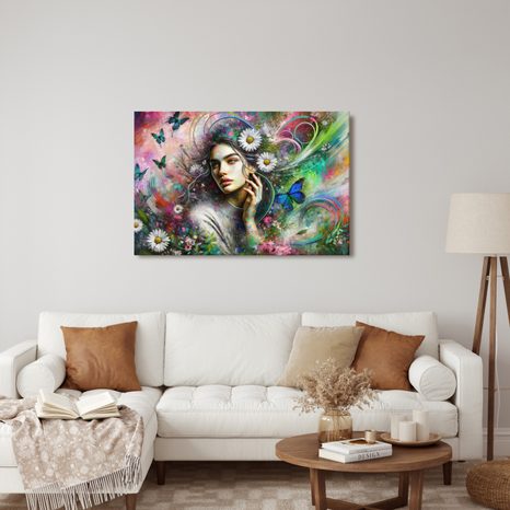 OBRAZ KVĚTINOVÁ HARMONIE S MOTÝLY - OBRAZY ŽENY - OBRAZY