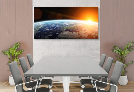 OBRAZ POHĽAD NA PLANÉTU Z VESMÍRU - OBRAZY VESMÍRU A HVIEZD - OBRAZY