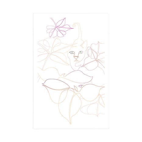 POSTER GEHEIMNISVOLLE KATZE - MOTIVE AUS UNSERER WERKSTATT - POSTER