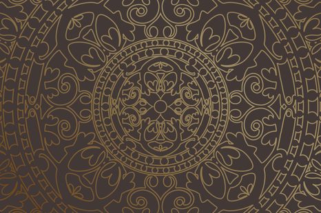 TABLOU ORNAMENT ORIENTAL DIN AUR - TABLOURI FENG SHUI - TABLOURI