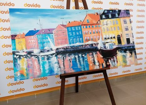 TABLOU PICTURĂ ÎN ULEI VENEȚIA - TABLOURI CU ORAȘE - TABLOURI