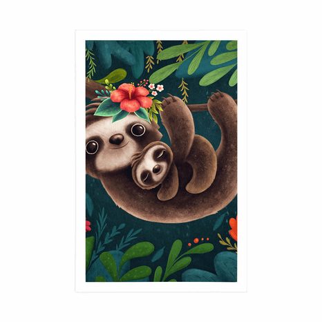 POSTER NIEDLICHE FAULTIERE - TIERE - POSTER