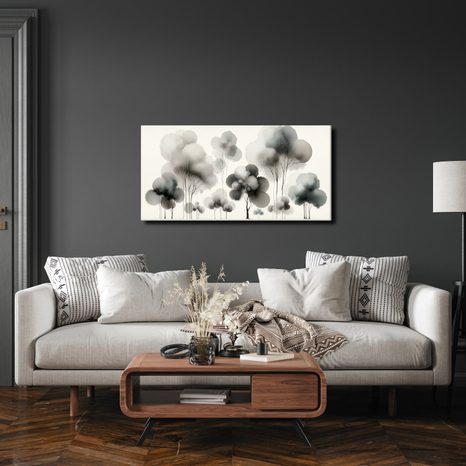 OBRAZ STROM ŽIVOTA V ŠEDÝCH TÓNECH - OBRAZY STROMY ŽIVOTA - OBRAZY