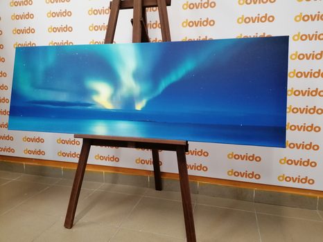 OBRAZ ZORZA POLARNA NAD OCEANEM - OBRAZY KOSMOSU I GWIAZD - OBRAZY