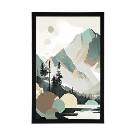 PLAKAT Z MAGICZNYMI TATRAMI WYSOKIMI W SKANDYNAWSKIM STYLU - GÓRY - PLAKATY