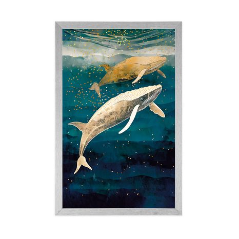 POSTER – BALENE NELL'OCEANO - MONDO SOMMERSO - POSTER