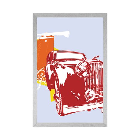 PLAGÁT RETRO AUTO S ABSTRAKCIOU - AUTÁ - PLAGÁTY