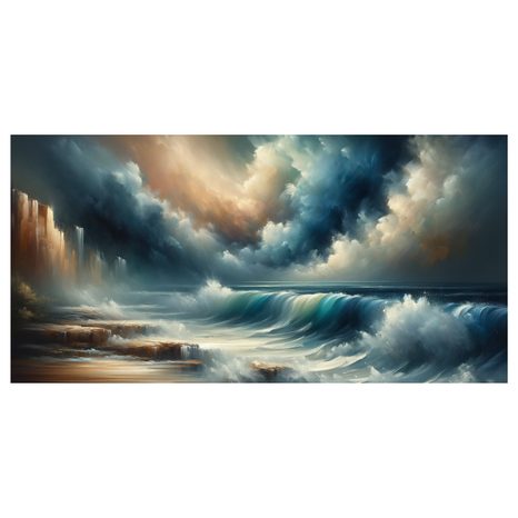 WANDBILD DRAMATISCHE MEERES-HORIZONTE - BILDER MEER UND STRAND - BILDER