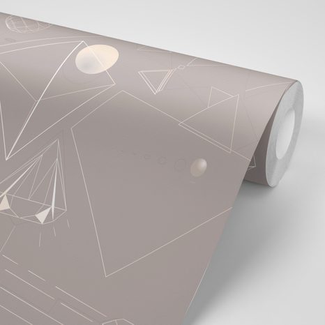 TAPETE ABSTRAKTE GEOMETRIE - GEMUSTERTE TAPETEN - TAPETEN