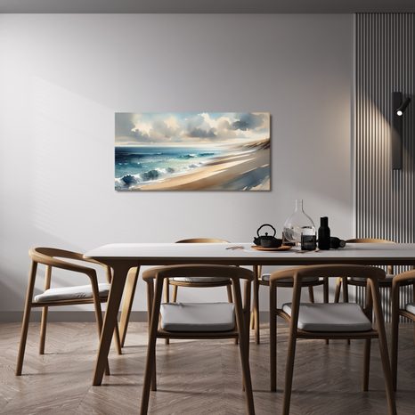 WANDBILD BERÜHRUNG DES MEERES AUF LEINWAND - BILDER MEER UND STRAND - BILDER