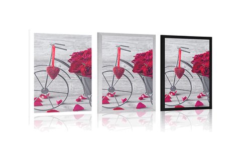 POSTER FAHRRAD VOLL VON ROSEN - VASEN - POSTER