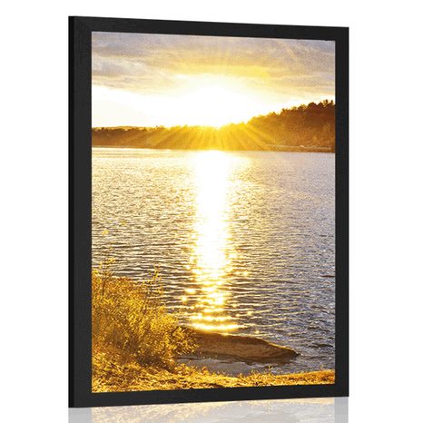 POSTER SUNSET OVER THE LAKE - NATURE - POSTERS