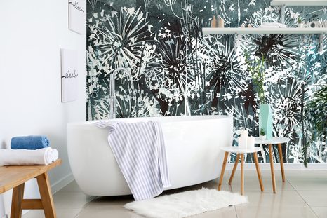 TAPETA PAMPELIŠKA S ABSTRAKTNÍMI PRVKY - ABSTRAKTNÍ TAPETY - TAPETY