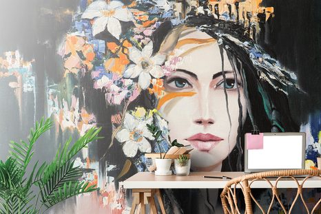 WALLPAPER ORIGINAL PAINTING OF A WOMAN - WALLPAPERS OF PEOPLE AND CELEBRITIES - WALLPAPERS