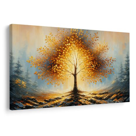 OBRAZ STROM ŽIVOTA V PODZIMNÍM LESE - OBRAZY STROMY ŽIVOTA - OBRAZY