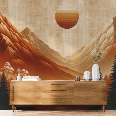 SAMOLEPÍCÍ TAPETA HŘEJIVÉ HORSKÉ PANORAMA - TAPETY HORY - TAPETY