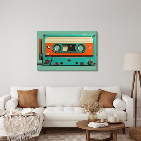 SLIKA RETRO KAZETA ZA MAGNETOFON - GLAZBENE SLIKE - SLIKE