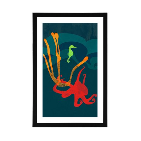 POSTER MIT PASSEPARTOUT LEBEN UNTER WASSER - MOTIVE AUS UNSERER WERKSTATT - POSTER