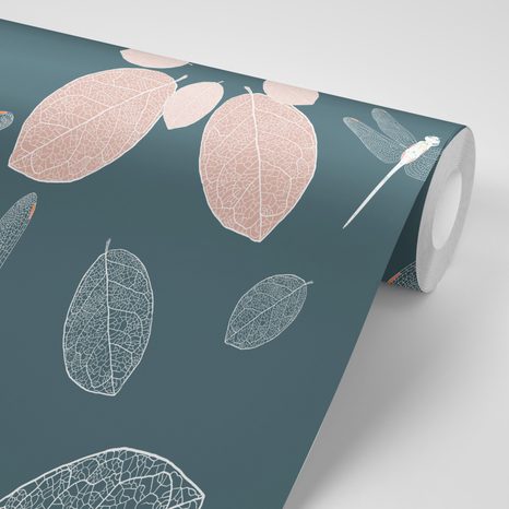 CARTA DA PARATI – LIBELLULE NEL CERCHIO MANDALA - CARTA DA PARATI SCHEMA - CARTA DA PARATI