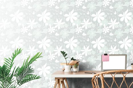 TAPETA ZVÍŘATA V OKOLÍ KVĚTIN V ZELENÉM - TAPETY KVĚTINY - TAPETY