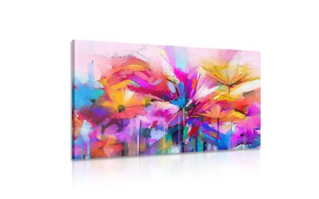 WANDBILD ABSTRAKTE BUNTE BLUMEN - ABSTRAKTE BILDER - BILDER