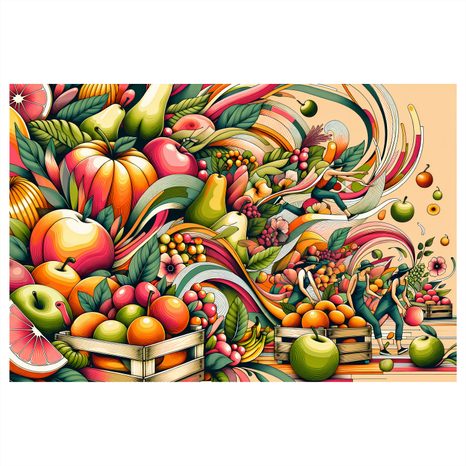 OBRAZ OVOCNÁ EXPLÓZIA - OBRAZY JEDLÁ A NÁPOJE - OBRAZY