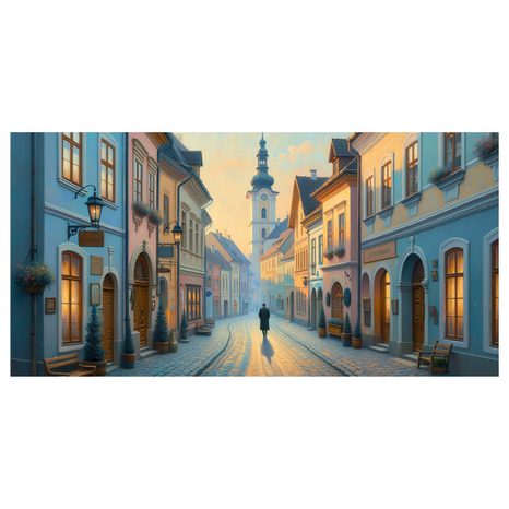 OBRAZ HISTORICKÁ MĚSTSKÁ ULICE - OBRAZY MĚSTA - OBRAZY